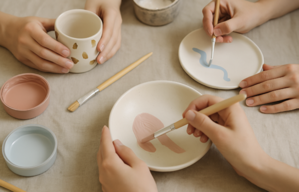 Sesión de pintar cerámica en Madrid — Nossa Cerámica